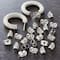 12 Pack: Rhodium Butterfly Shape Earring Backs by Bead Landing™